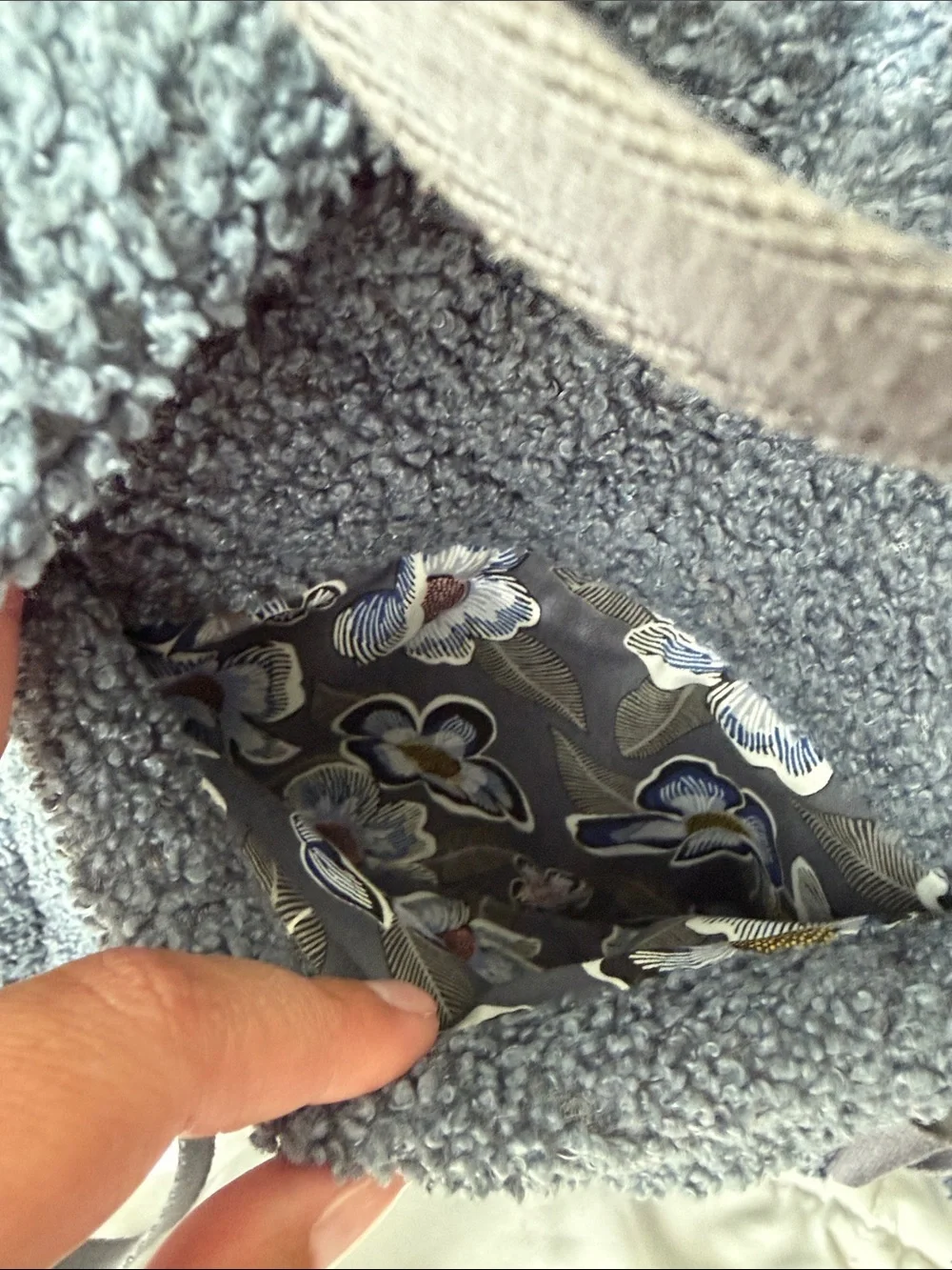 Vera Bradley Gray Sherpa Quilted Backpack